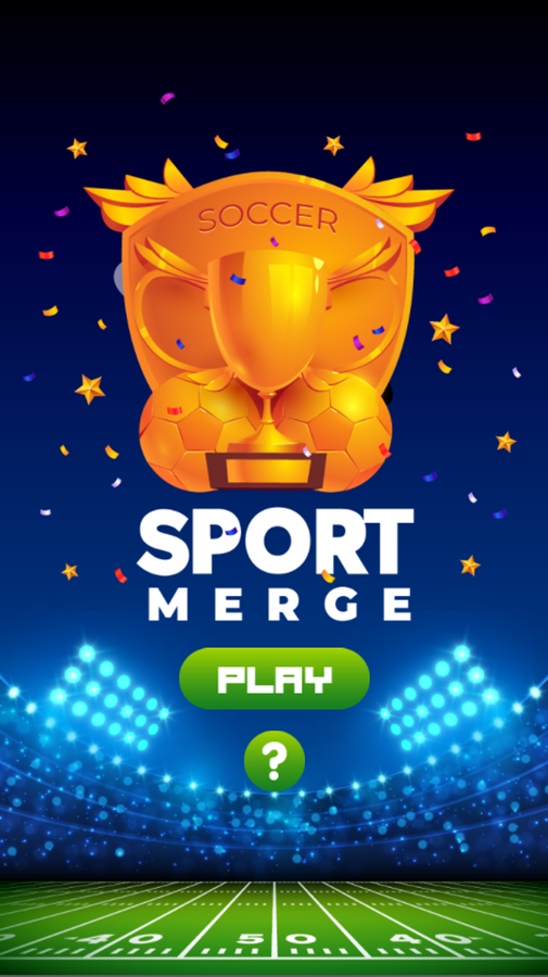 Sport Merge Game Welcome Screen Screenshot.