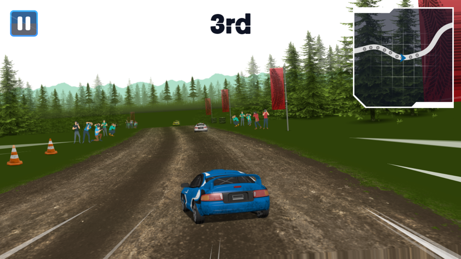 Rally Champion Game Level Play Screenshot.