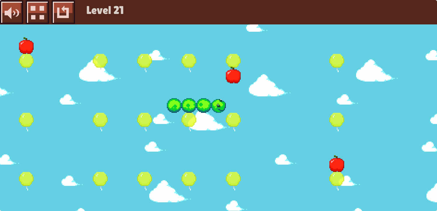 Worm Hole Game Level With Many Balloons Screenshot.