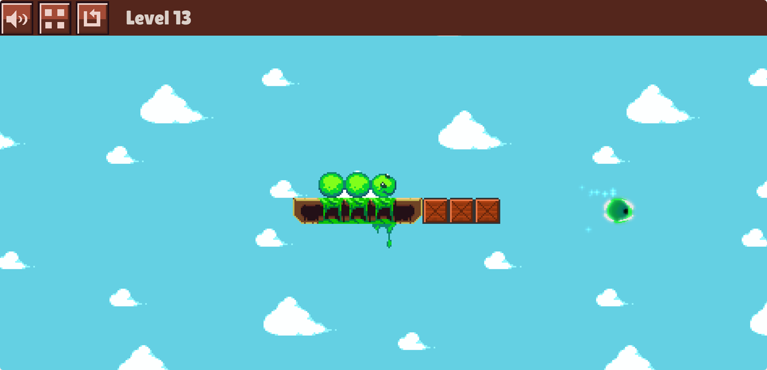 Worm Hole Game Level Where You Have to Build a Bridge Screenshot.