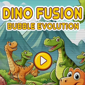 Dino Fusion Bubble Evolution game.