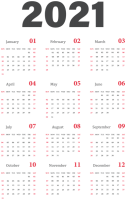 Calendar 2022 year PNG