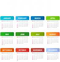 Calendar 2022 year PNG