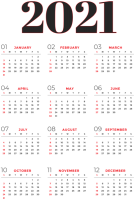 Calendar 2022 year PNG