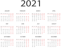 Calendar 2022 year PNG