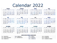 Calendar 2022 year PNG