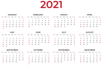 Calendar 2022 year PNG