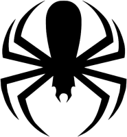 Black spider siluet logo PNG image