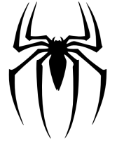 Black spider siluet logo PNG image