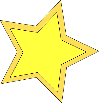 Yellow Star Graphic PNG image