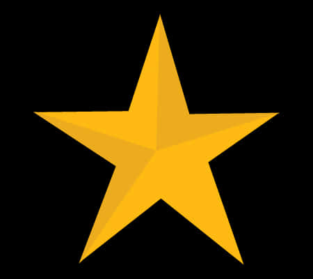 Golden Star Graphic PNG image