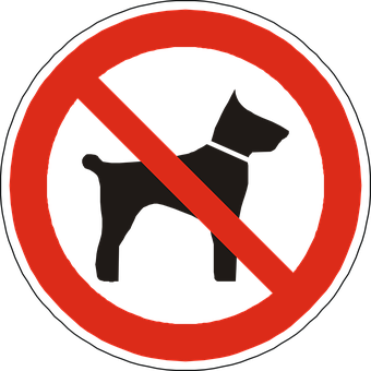 No Dogs Allowed Sign PNG image