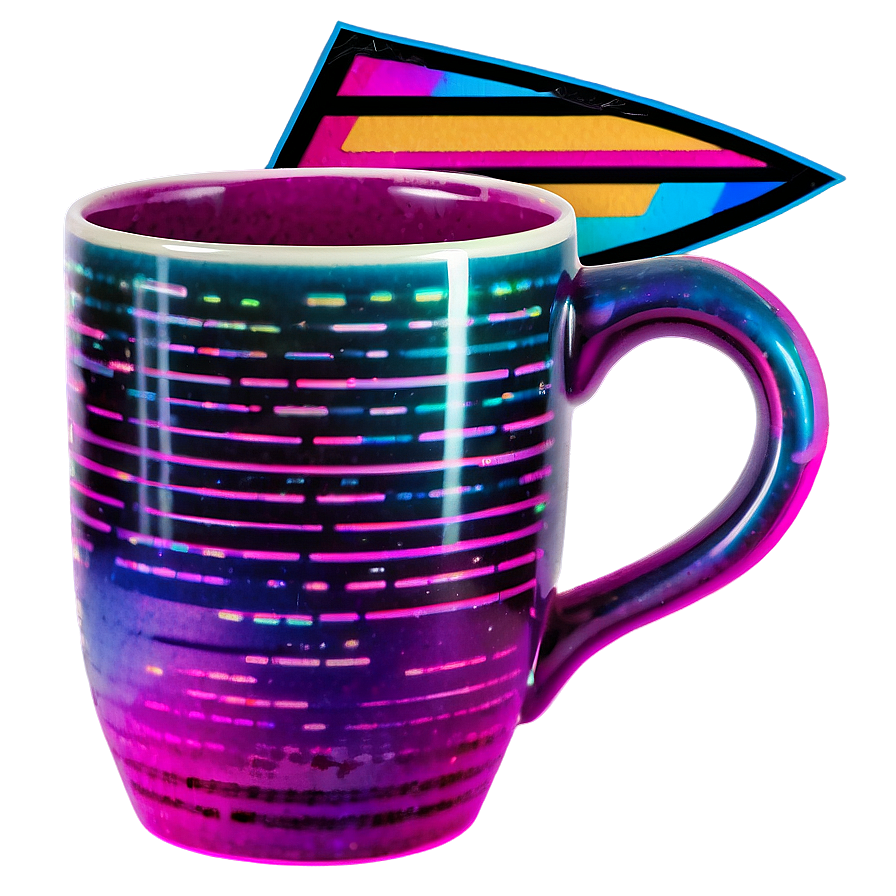 Retro Wave Mug Png Vja PNG image