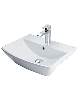 Essential Jasmine 500mm Semi Recessed Basin With 1 Tap Hole