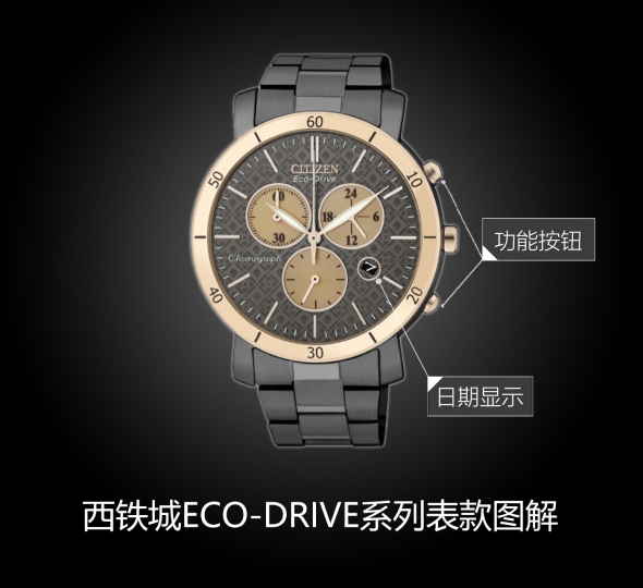 西铁城ECO-DRIVE系列FB1348-50E图解