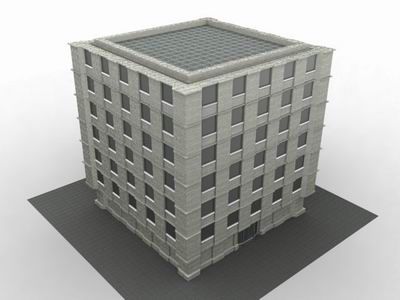 edificio clásico modelo 3d