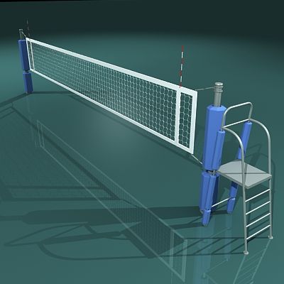 Red de voleibol modelo 3d