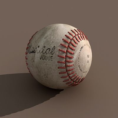 Honkbal vuile bal 3d model