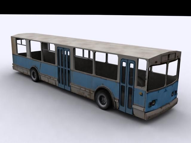 Autobús y tranvía modelo 3d