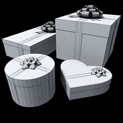 Gift boxes royalty-free 3d model - Preview no. 5