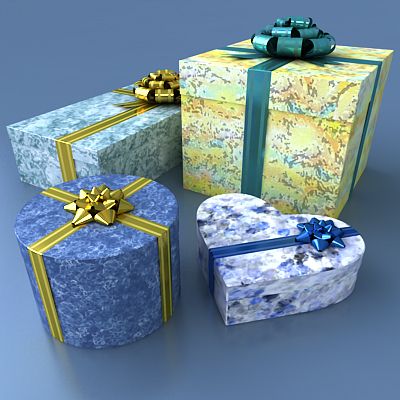 Gift boxes 3d model