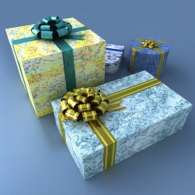 Gift boxes royalty-free 3d model - Preview no. 2