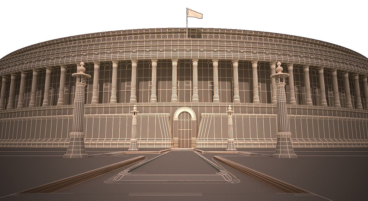 Parliament of India Exterior 3d model