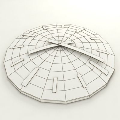 RELOJ DE PARED royalty-free modelo 3d - Preview no. 2