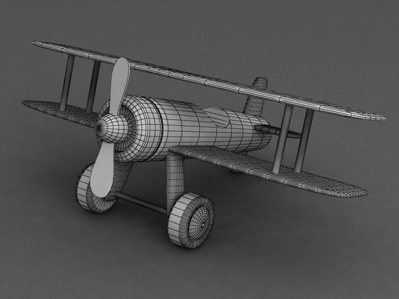 Avion de juguete royalty-free modelo 3d - Preview no. 6