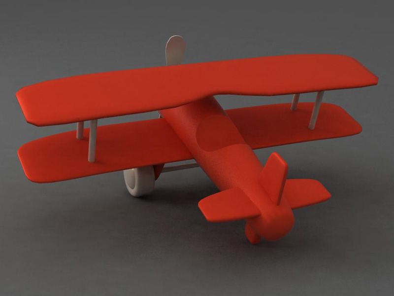 Avion de juguete royalty-free modelo 3d - Preview no. 2