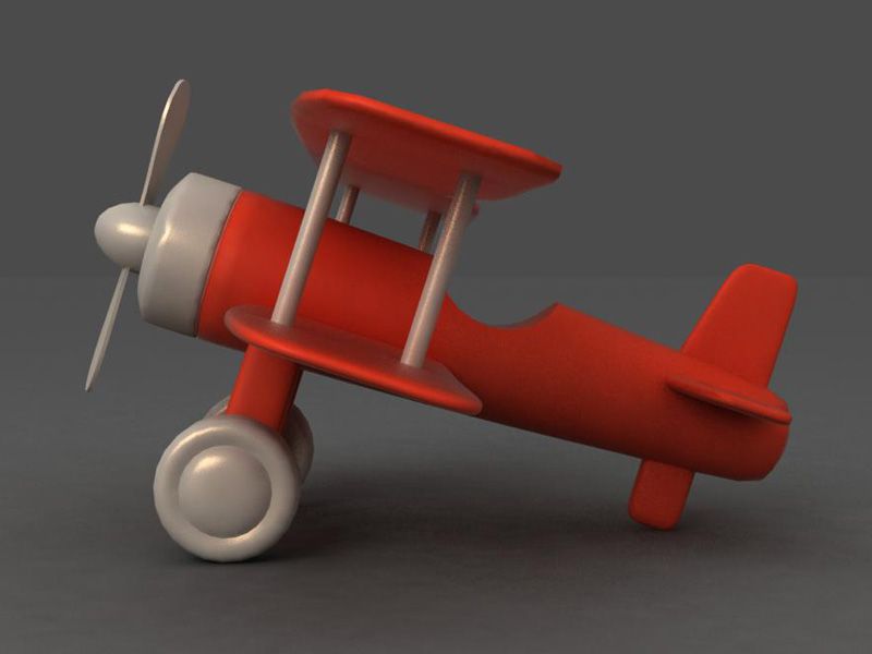 Avion de juguete royalty-free modelo 3d - Preview no. 5