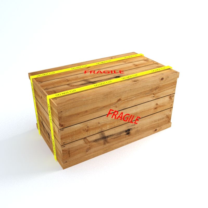 caja de madera modelo 3d