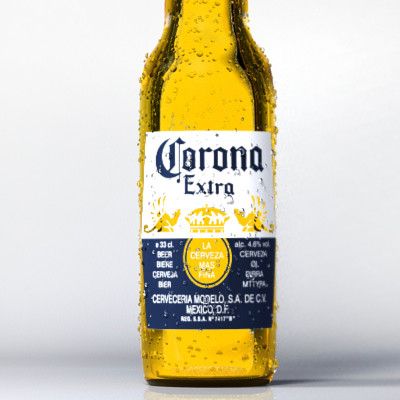 Corona Beer Bottle 3d model