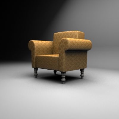 Sillón Único modelo 3d