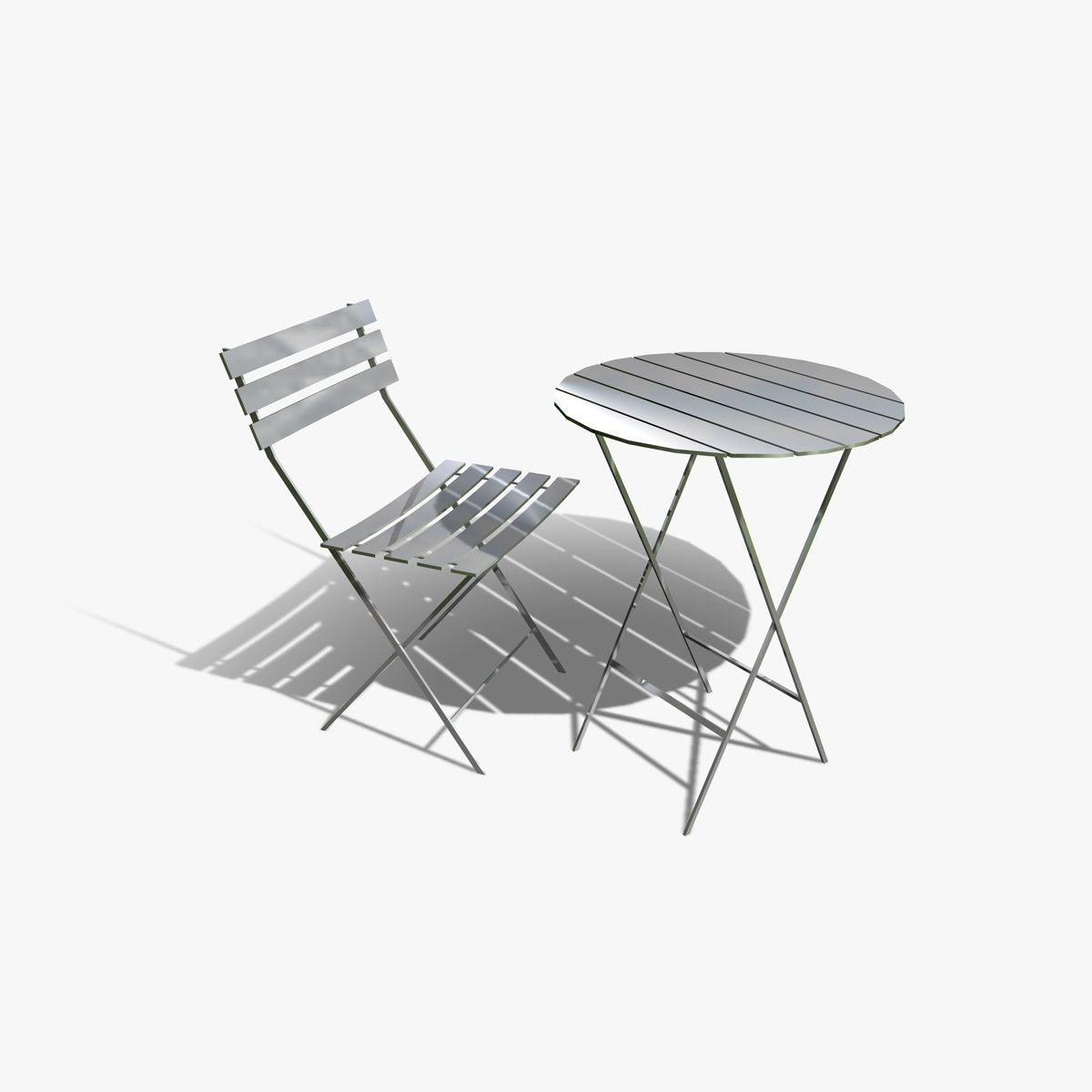 Table et chaise 3d model