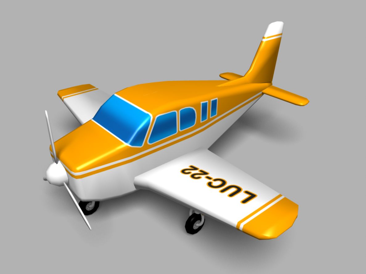 Avioneta de juguete modelo 3d