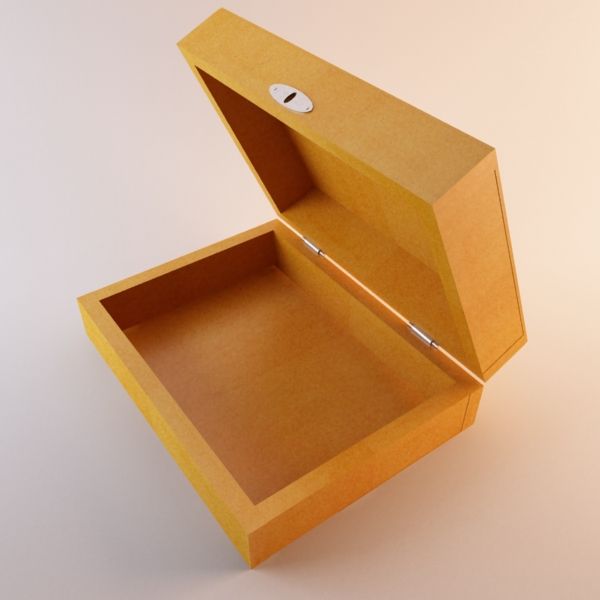 Caja de madera modelo 3d