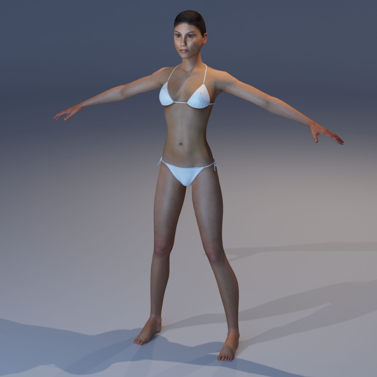 Female Anatomy Slim royalty-free 3d model - Preview no. 27