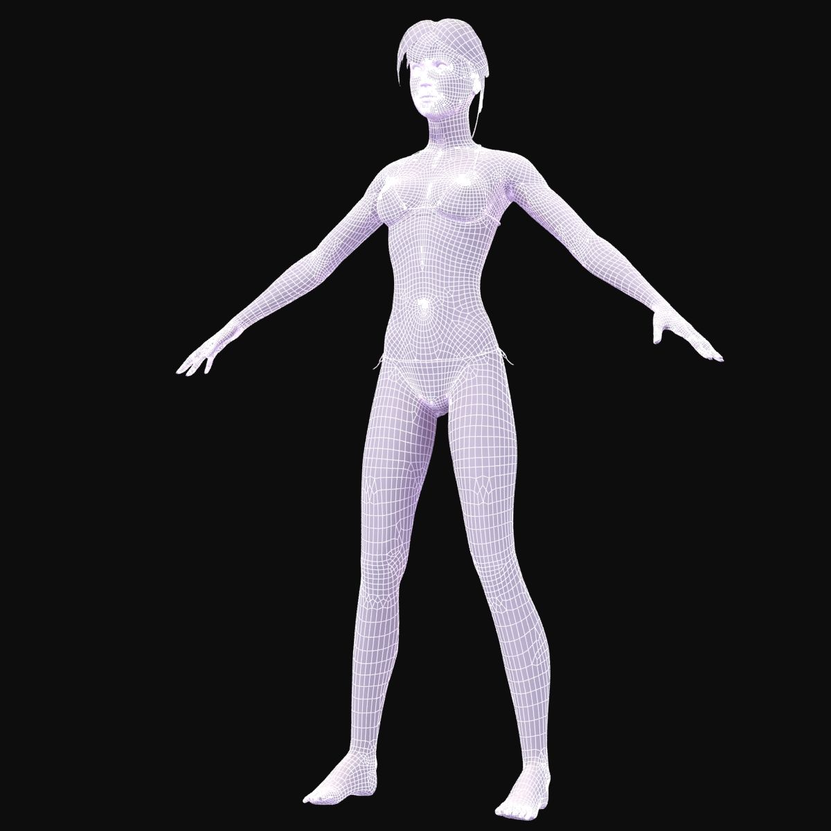 Female Anatomy Slim royalty-free 3d model - Preview no. 32