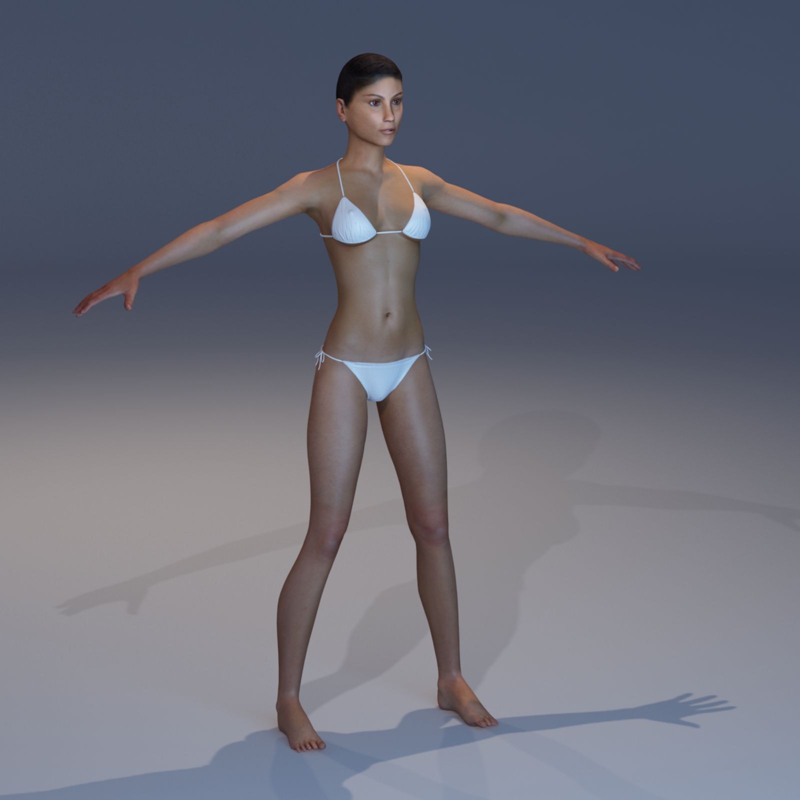 Female Anatomy Slim royalty-free 3d model - Preview no. 25