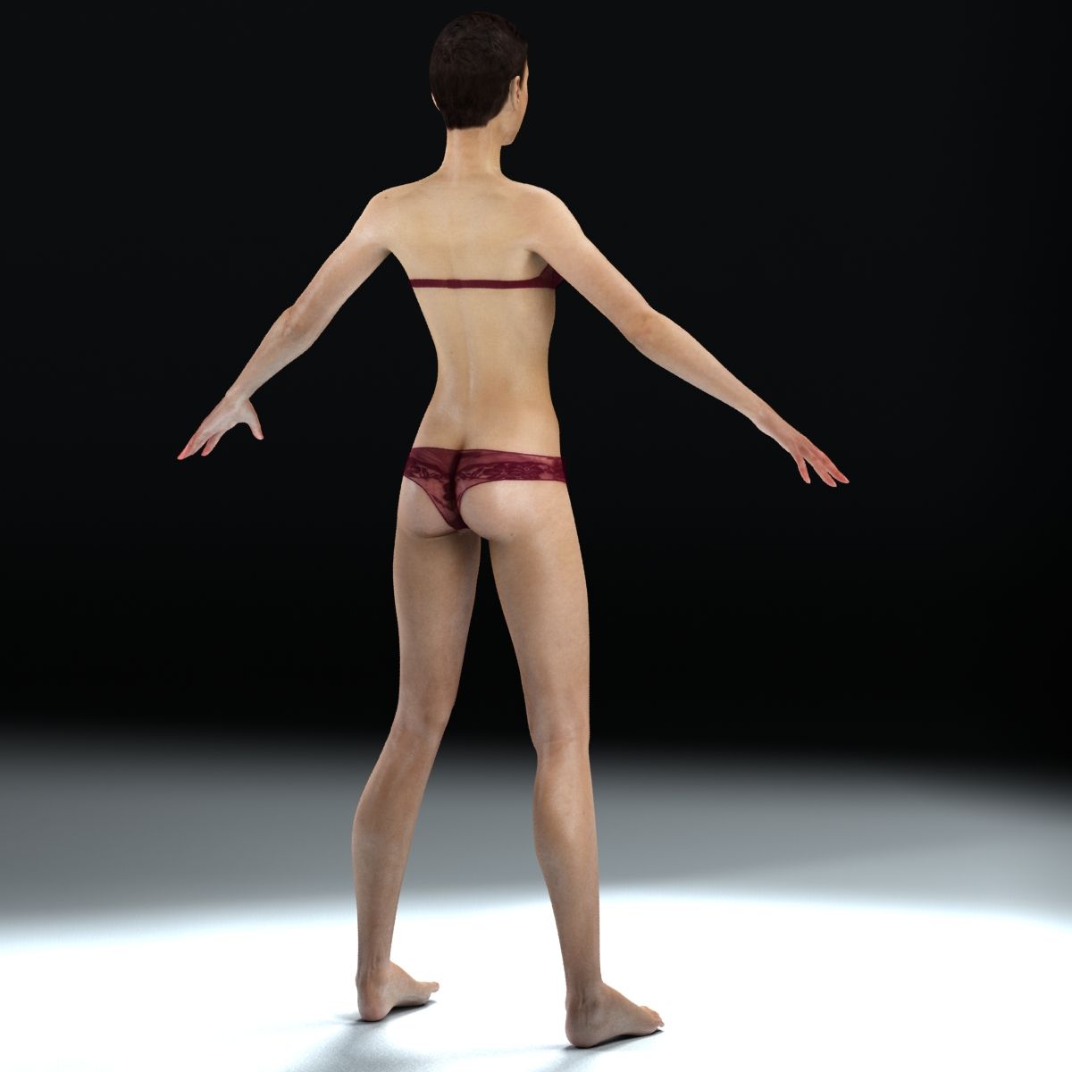 Female Anatomy Slim royalty-free 3d model - Preview no. 22