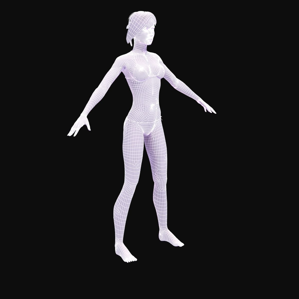 Female Anatomy Slim royalty-free 3d model - Preview no. 31