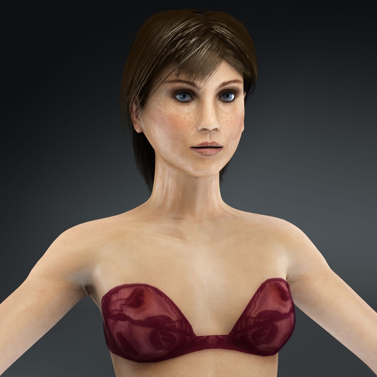 Female Anatomy Slim royalty-free 3d model - Preview no. 38