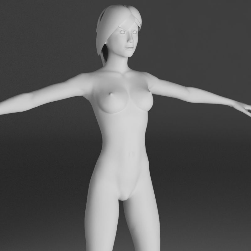 Female Anatomy Slim royalty-free 3d model - Preview no. 17