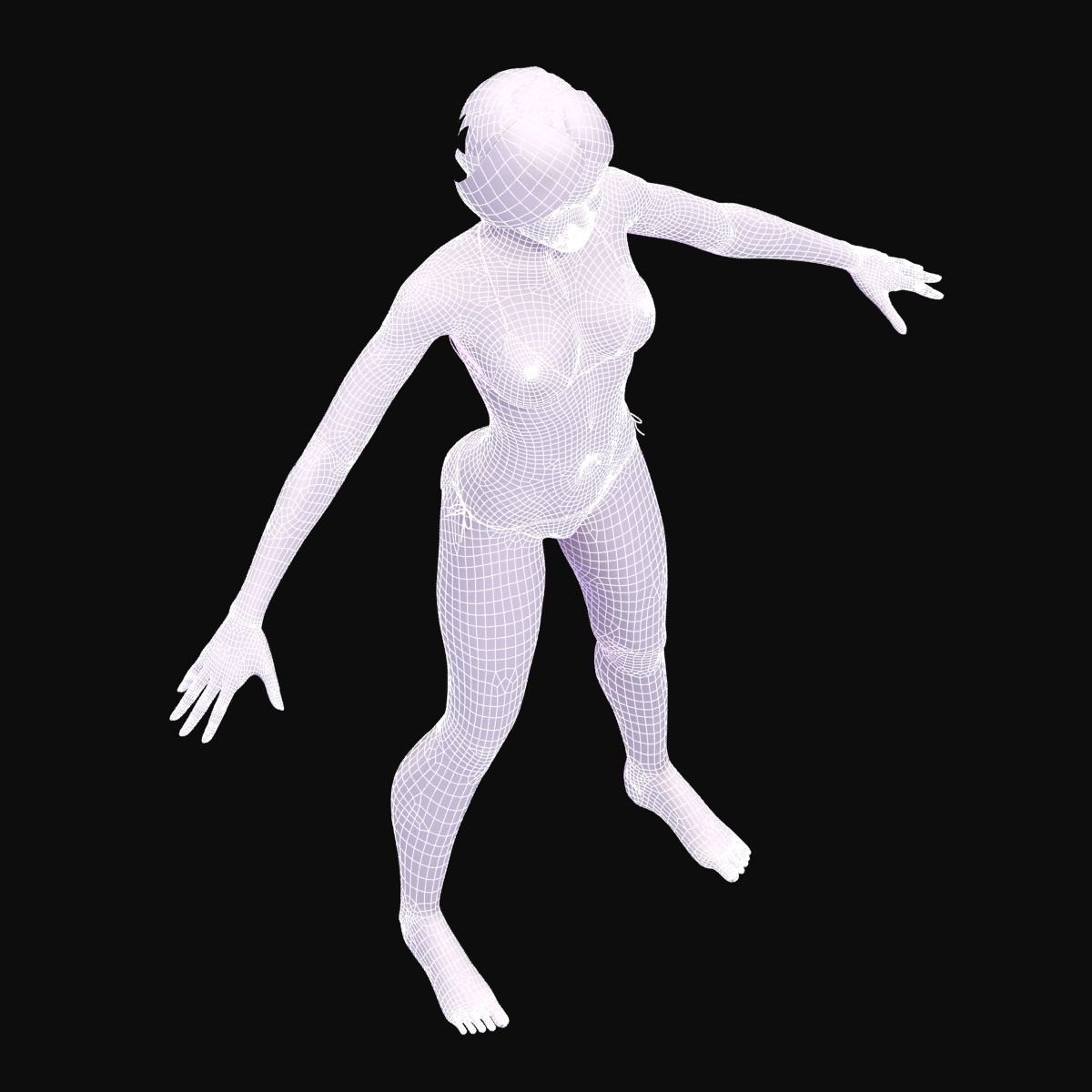 Female Anatomy Slim royalty-free 3d model - Preview no. 33