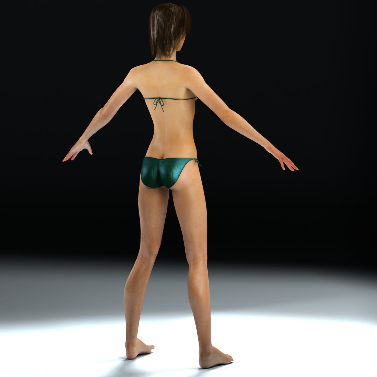 Female Anatomy Slim royalty-free 3d model - Preview no. 8