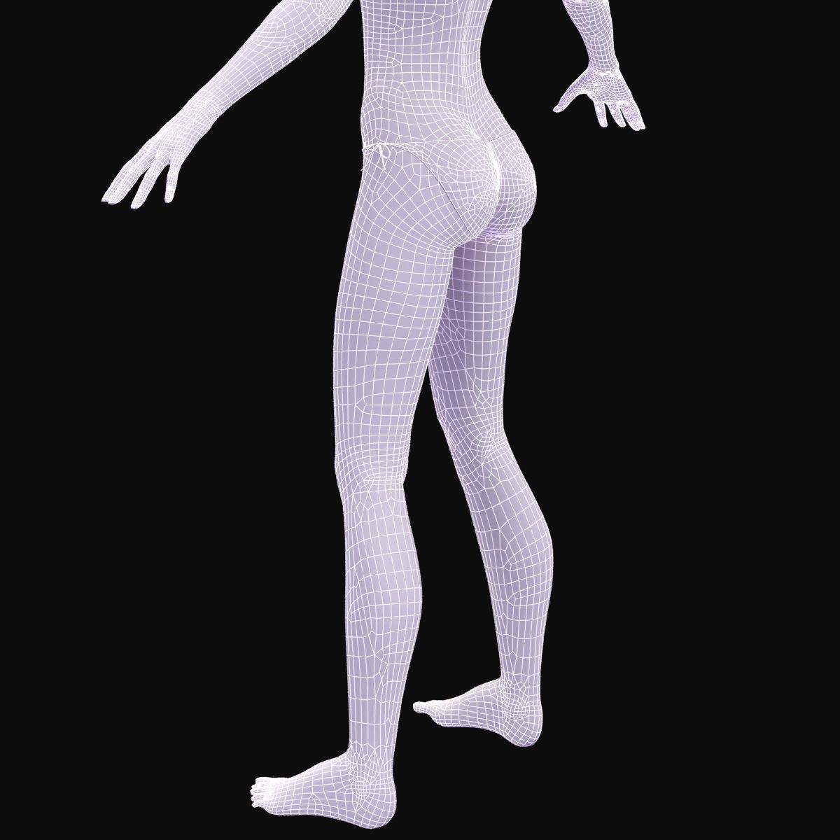 Female Anatomy Slim royalty-free 3d model - Preview no. 34