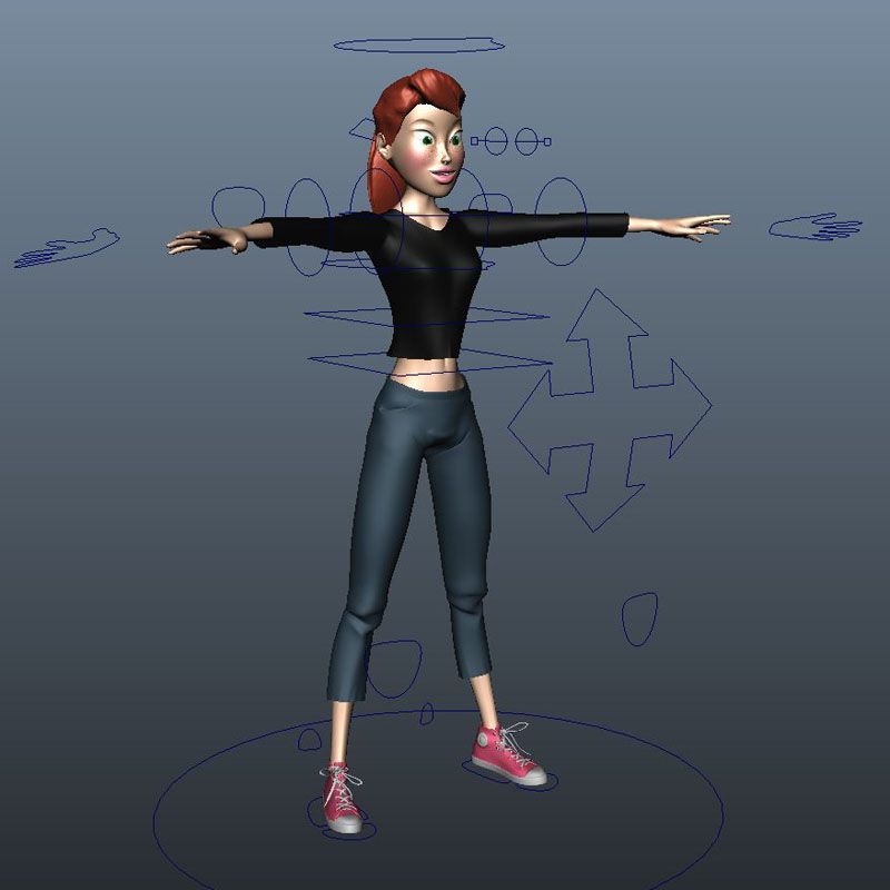 Karakter Zoe 3d model