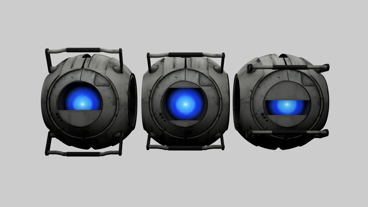 Wheatley (portal 2) royalty-free 3d model - Preview no. 2