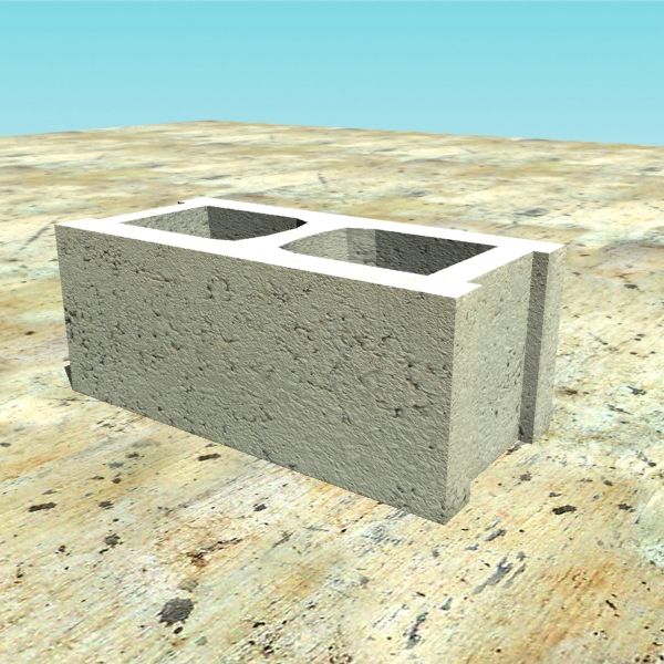 block concrete 3d model